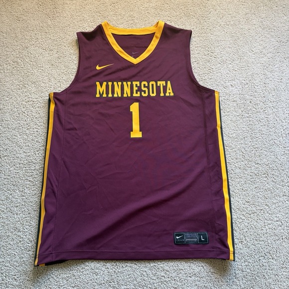 Nike Other - Nike Minnesota Men's Replica Basketball Jersey #1 Size Large Maroon Gophers